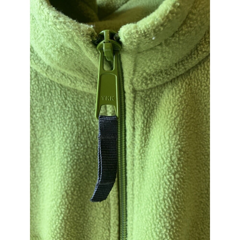 Columbia Full Zip Fleece Jacket Women's Sz M Lime Green‎ Full Zip Logo Gorpcore - Picture 5 of 13